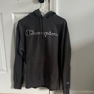 Champion Men's Reverse Weave Dark Gray Hoodie